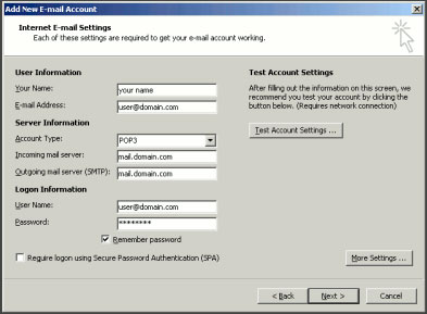 Outlook 2007 User Information