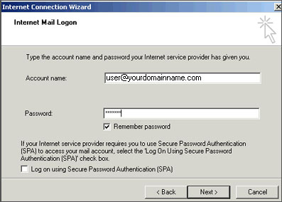 Outlook Express Log On